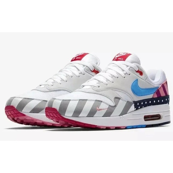 Nike Other - Nike Air Max 1 Parra Mens 9.5 White Multicolor Streetwear Shoes